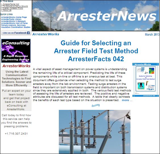March 2013 ArresterNews Cover Thumb